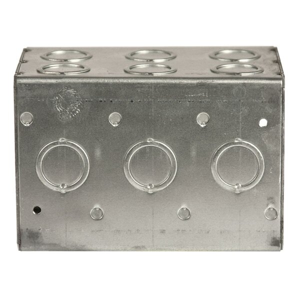 Raco 697 Electrical Box, 67.3 Cu In, Masonry Box Type, 3 Gangs, Galvanized