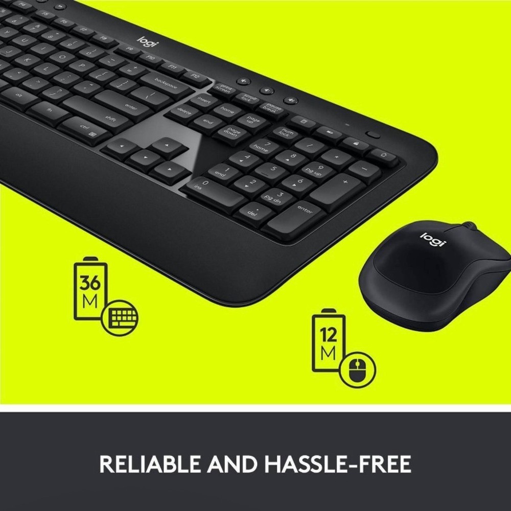 NEW Logitech MK545 Advanced Wireless Keyboard & Mouse Combo Full Size - Black
