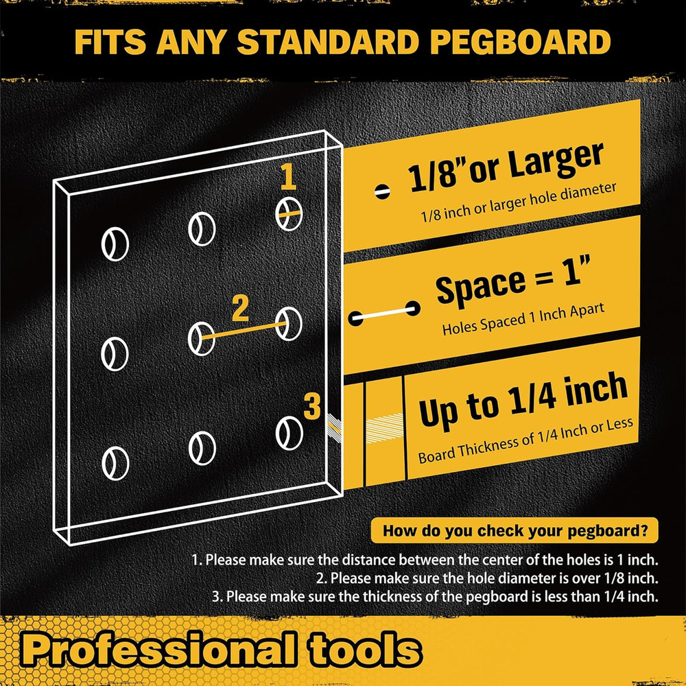 ELEAD Pegboard Bins Organizer Set 12-Pack - Durable Storage Tray for Screws, Nut