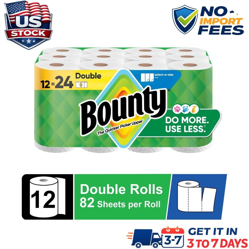 Paper Towels Select-A-Size White, 12 Double Rolls, 82 Sheets per Roll