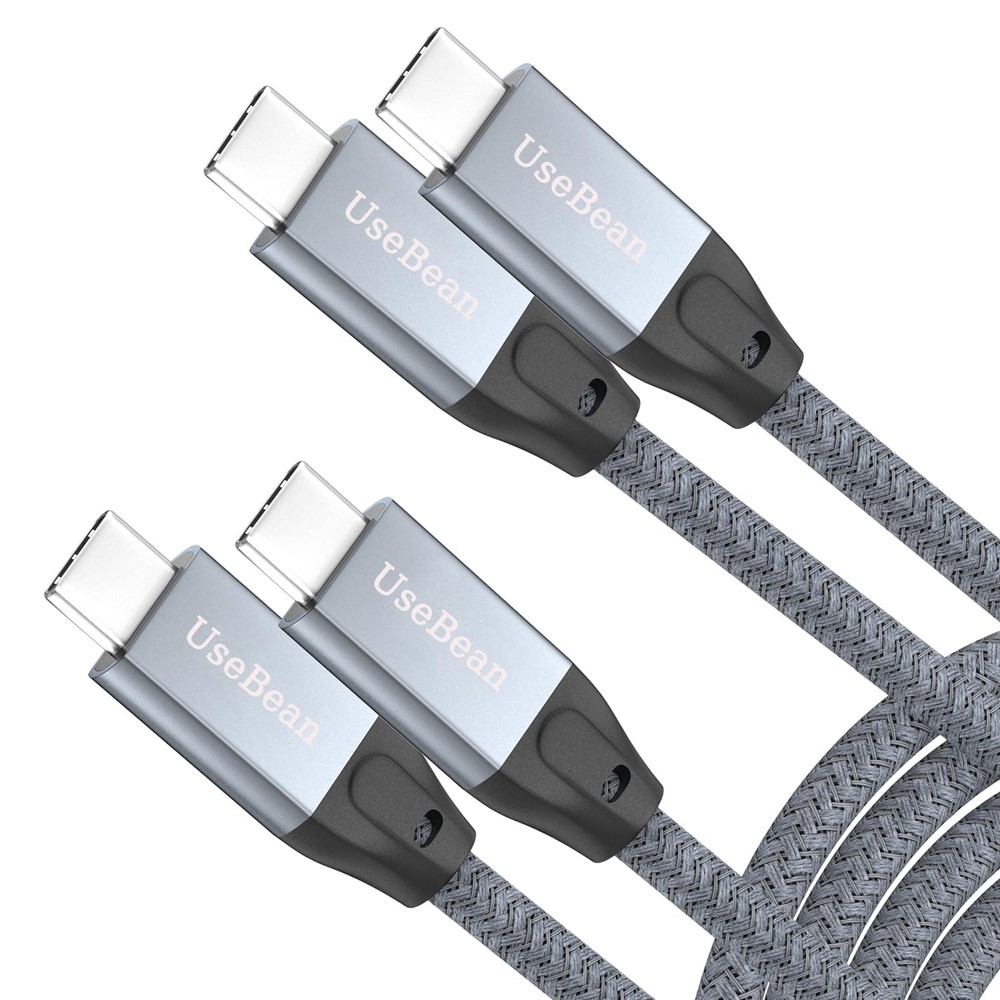 UseBean USB C to C Cable 15ft 2Pack, Long USB-C 3.2 Gen 15FT(2PACK), Gray