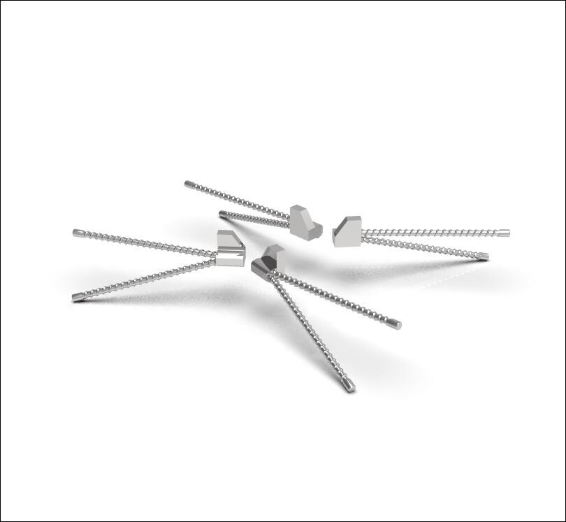 1:25 Chrome Curb feelers. Four units(4)