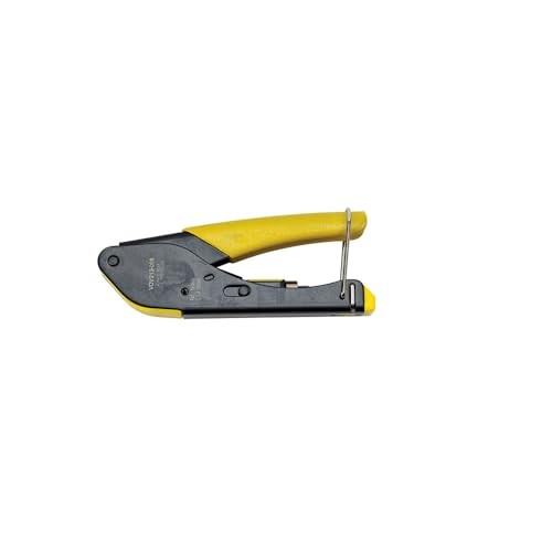 Klein Tools 80151 Coax Cable Compression Crimper and Stripper Set with Yellow
