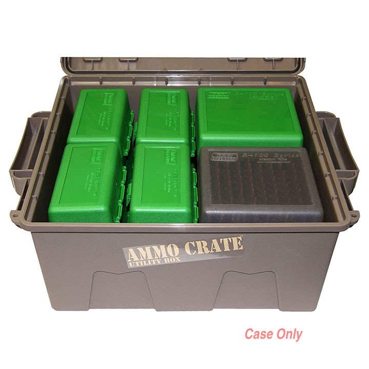 MTM Ammo Crate Utility Box Dark Earth 85 lbs Stackable Water Resistant Storage