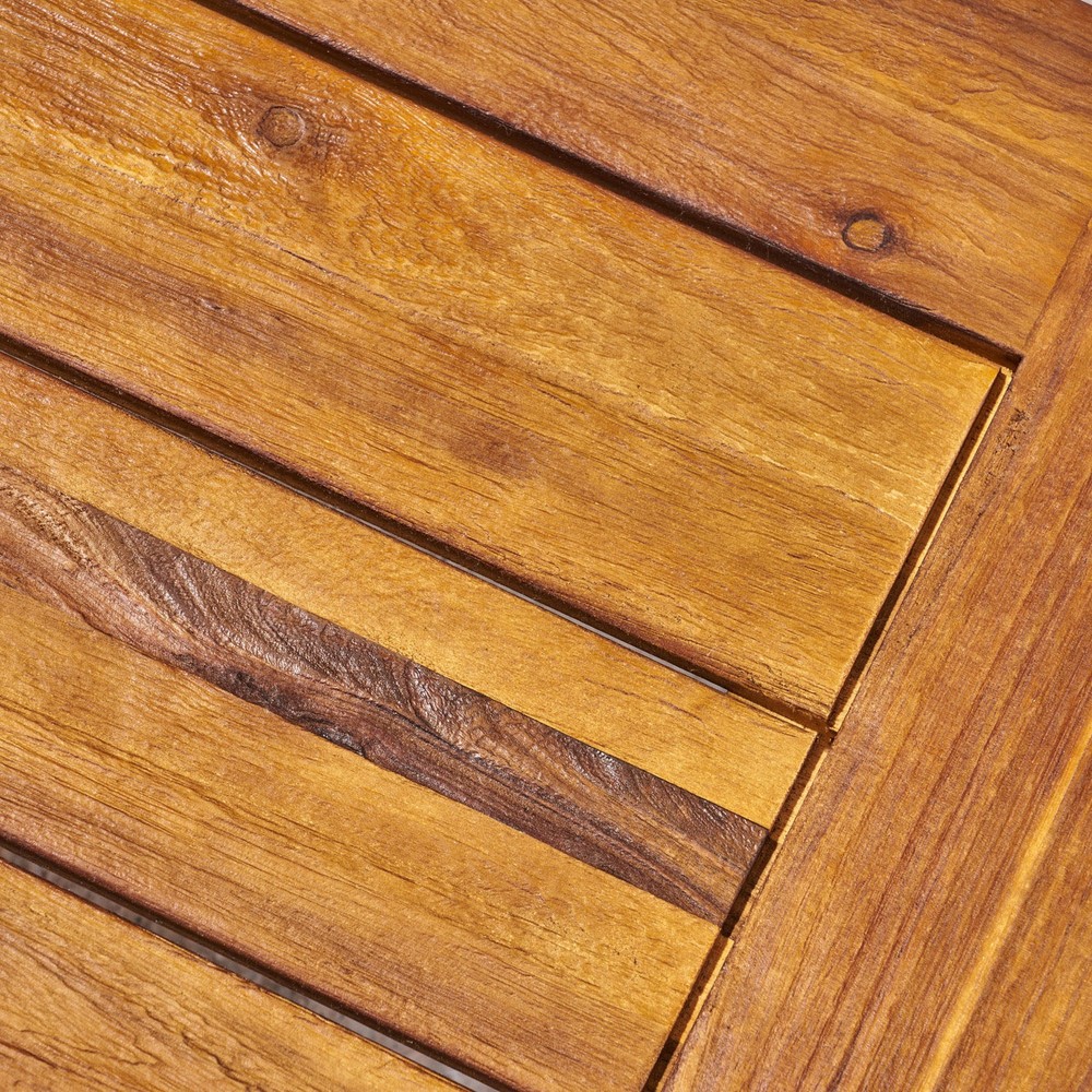 CARLISLE Solid wood grain coffee table rustic sturdy modern home decor