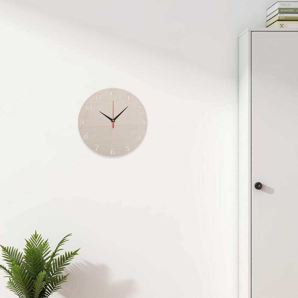 2 Set Wooden Wall Clock Panel Classroom Craft Supplies Making Kit