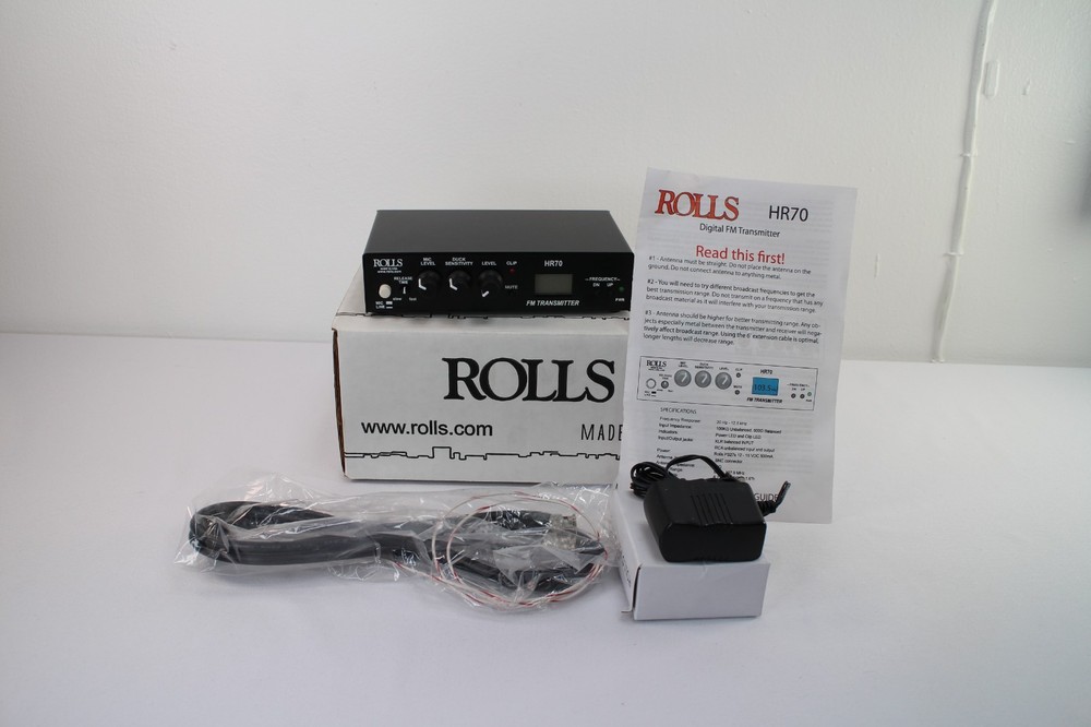 ROLLS HR70 Digital FM Transmitter Broadcast Audio Interface NEW Open Box