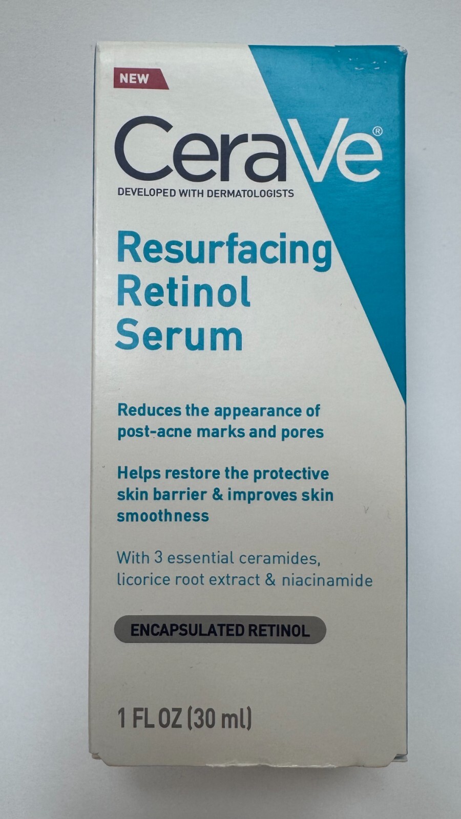 CeraVe Retinol Serum for Post-Acne Marks and Skin Texture 1oz (30ml)