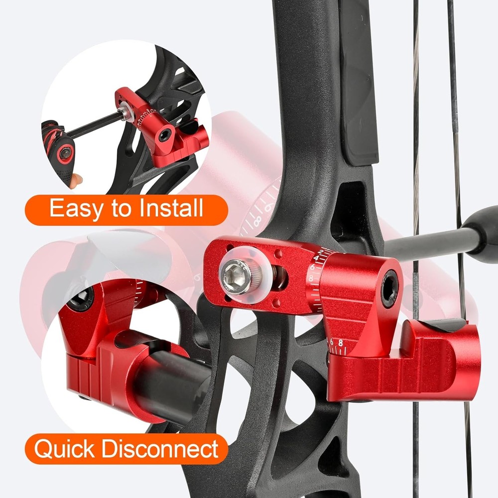 SPG Archery Single Side V-Bar Mount - Adjustable Bow Stabilizer Quick Disconnect