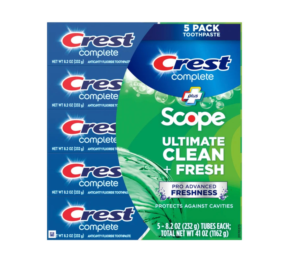 Crest Complete Scope Toothpaste Advanced Active Foam 8.2 oz 5 Pack