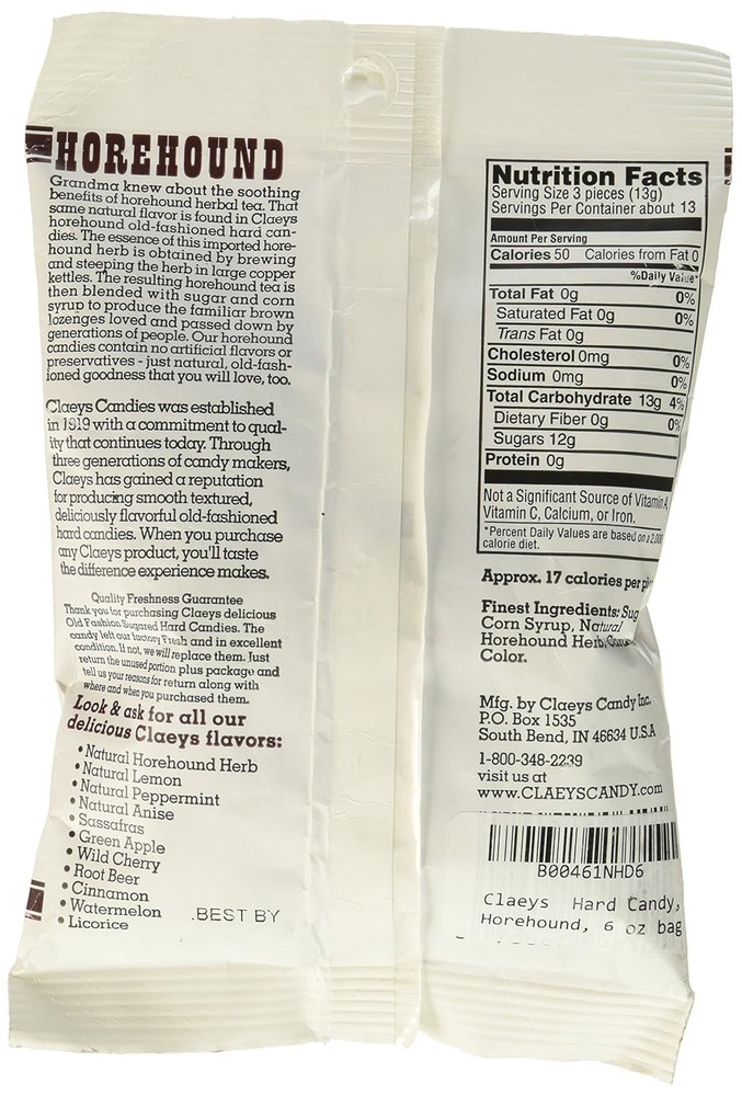 Old Fashioned Hard Candy, Horehound, 6 Ounce