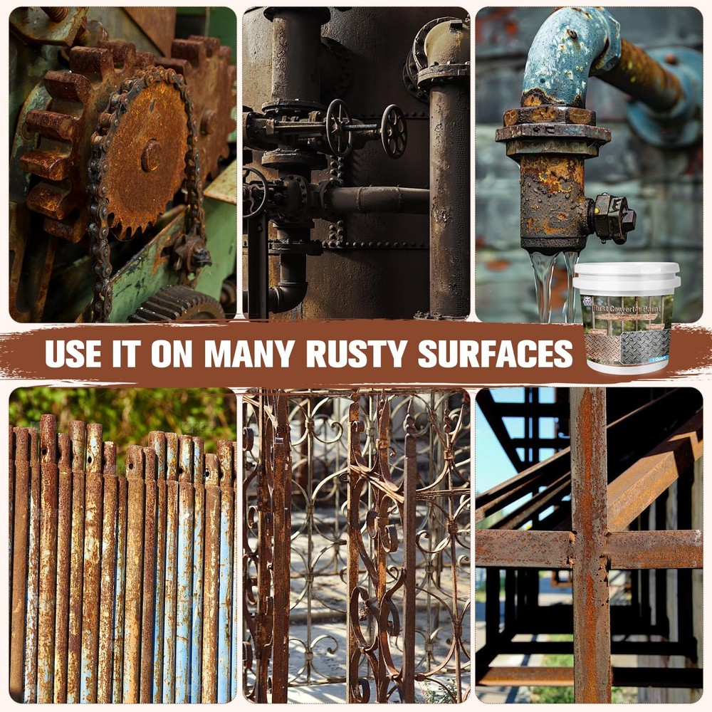 2in1 Rust Converter & Metal Primer 1Step Rust Stopper, AntiRust Coating & Co...