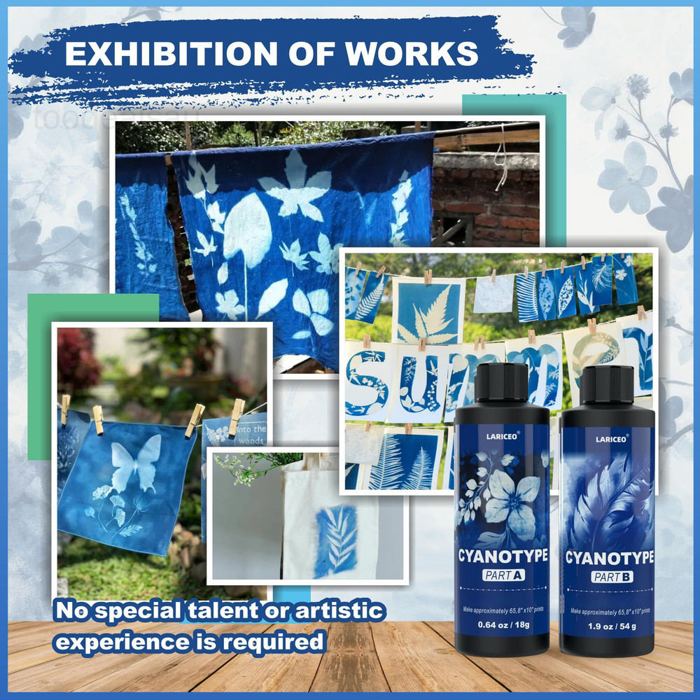 Cyanotype Solution Kit with 7 Tools, kit x 7 tools, Blue