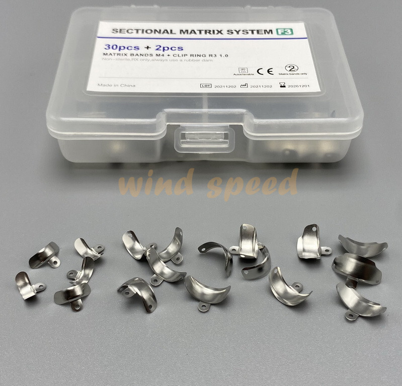 1BOX Dental Sectional Matrix System Contoured Metal Matrices Refill Matrix Bands
