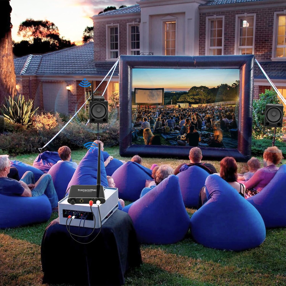 2.4Ghz Wireless Audio Transmitter Receiver, 160 Ft Long Range Low Latency Wirele