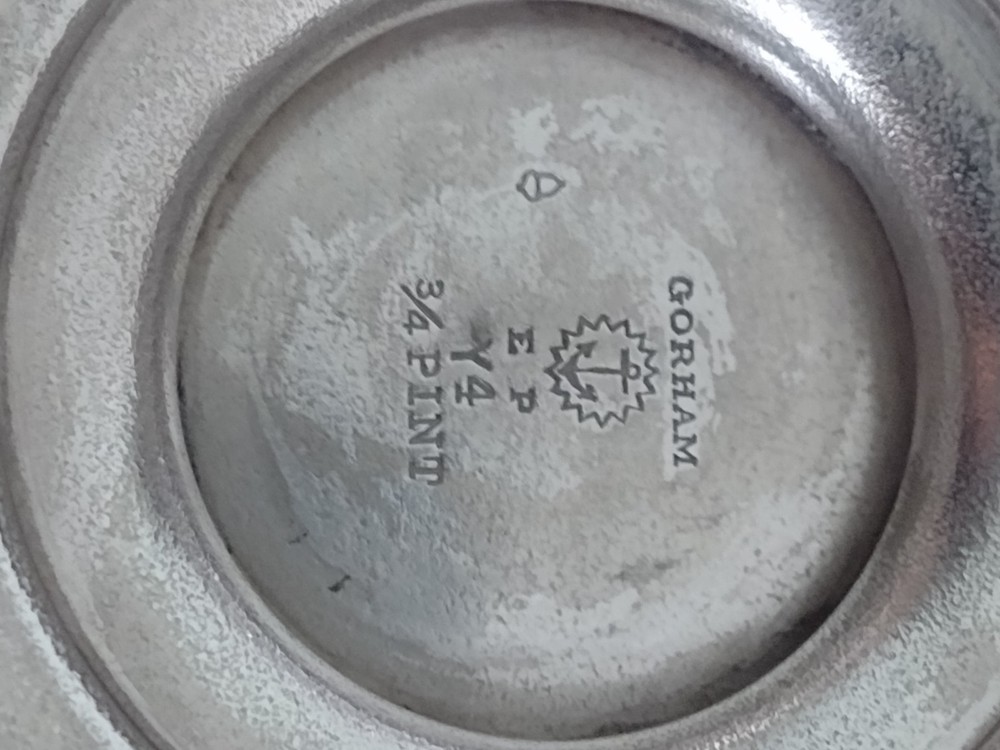 Vintage Gorham 3/4 Pint Y4 Silver Plated Pitcher