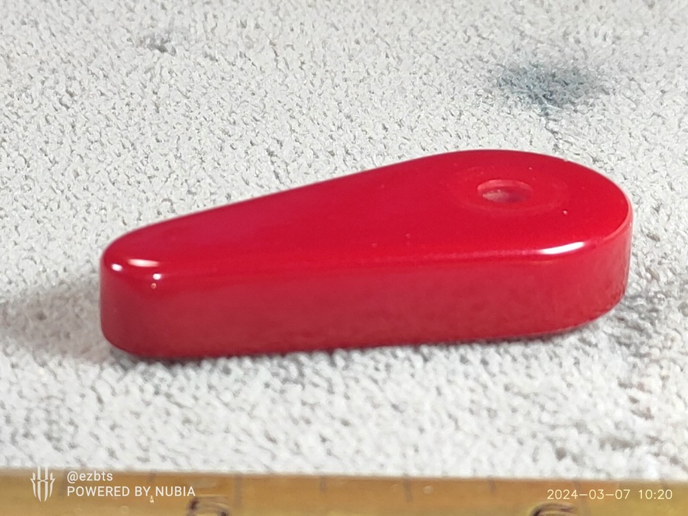 Bakelite Catalin Pinball Flipper Bat Cherry Red Nice One piece VHTF