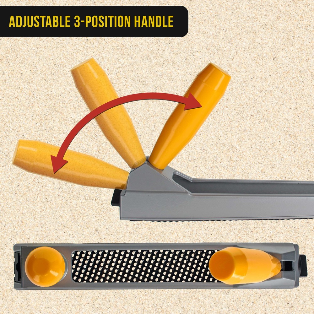 10" Shaver Blade Holder, Adjustable Handle, 1/2 Round & Flat Replacement Blades