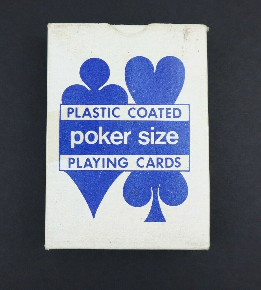 Poker Size Playing Cards Plastic Coated Complete Set Used