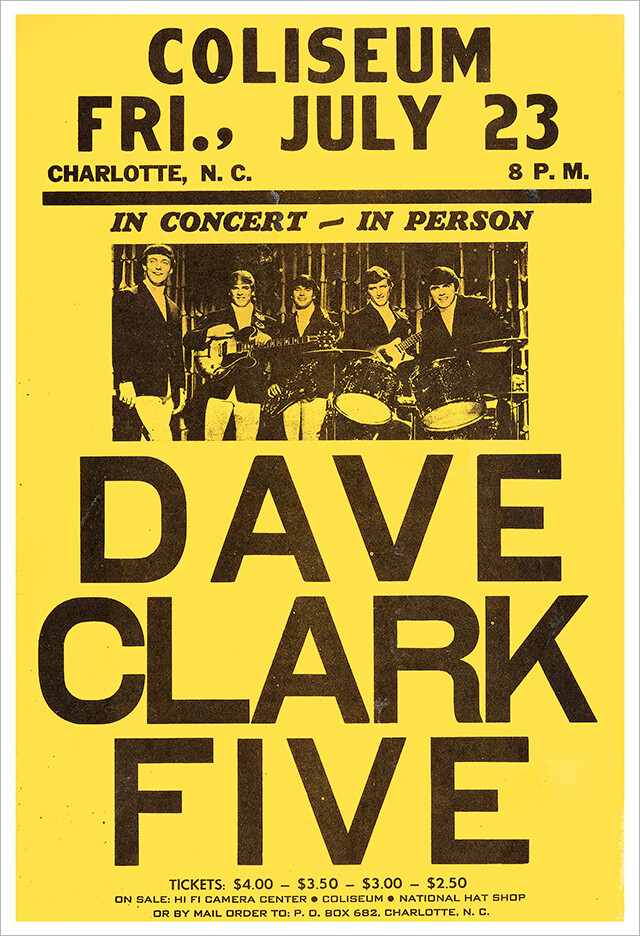 Dave Clark Five concert poster print