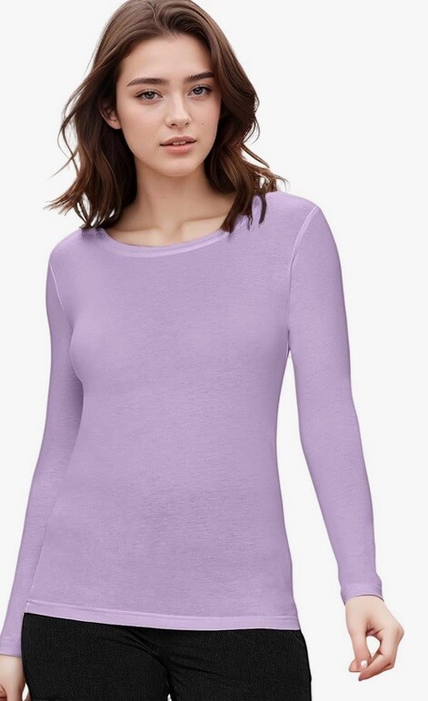 Natural Uniforms Women's Long Sleeve Under-scrub Stretch T-Shirt Scrub Top