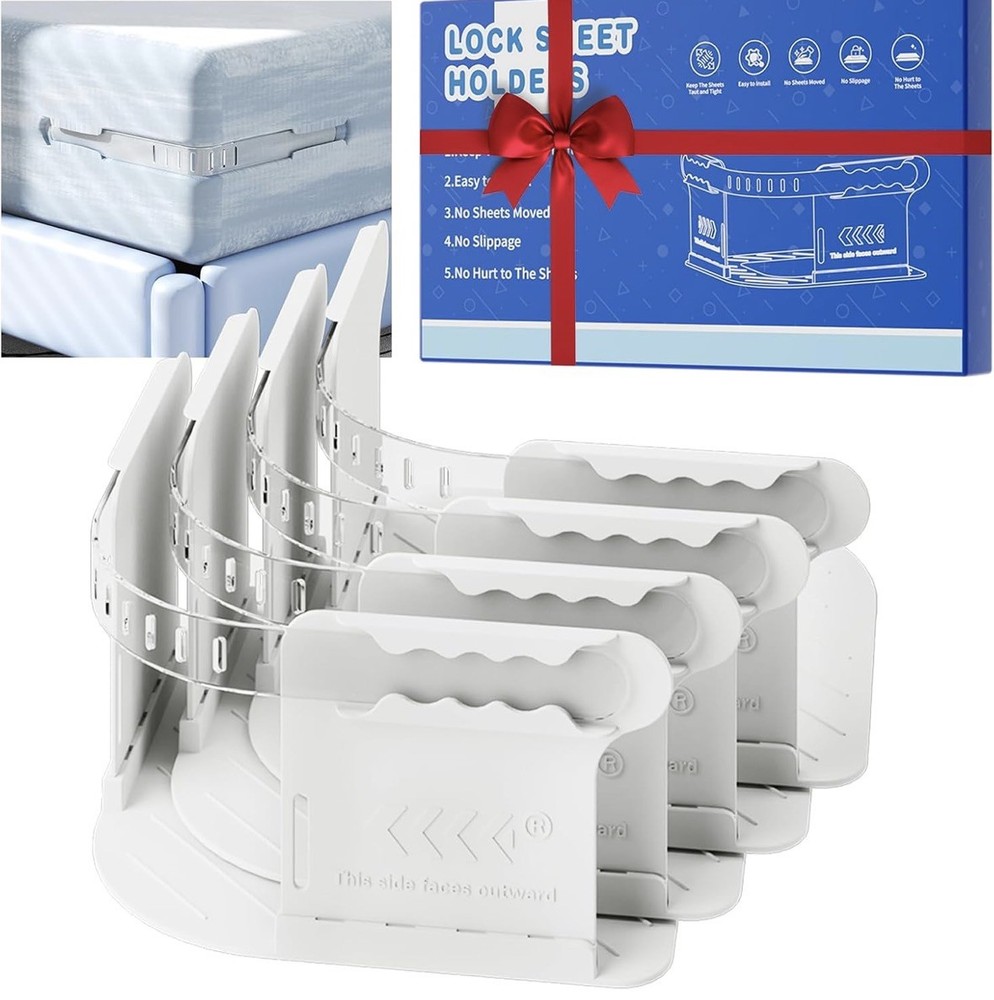 Sheet Holders for Bed Corners Fasteners Keep Sheets Secure Fitted Sheet Holders