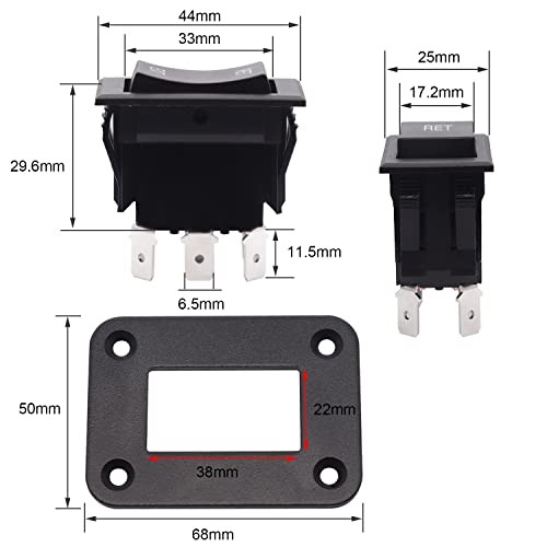 Momentary Polarity Reverse Rocker Toggle Switch Control Motor Up Down Forward