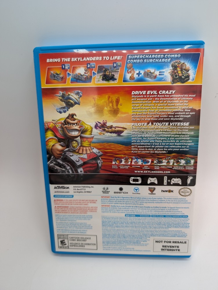 skylanders superchargers wii u game