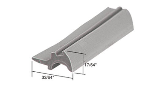 Gray 33/64" Wide Glazing Spline - 100 ft Roll