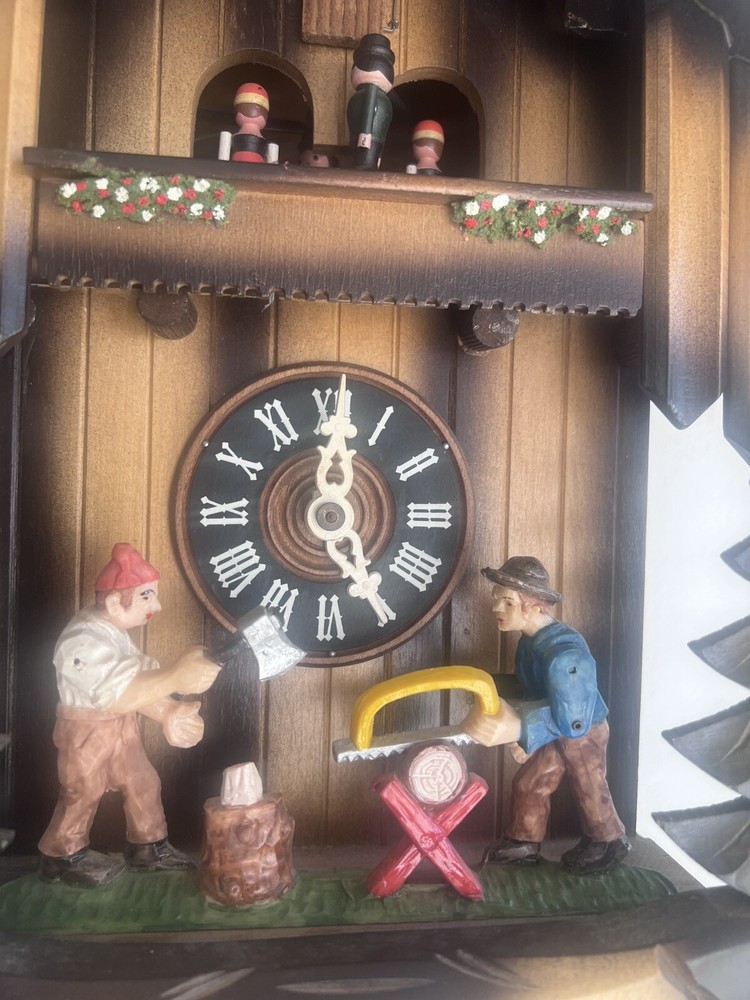 Wood Cutters Cuckoo Clock 1987