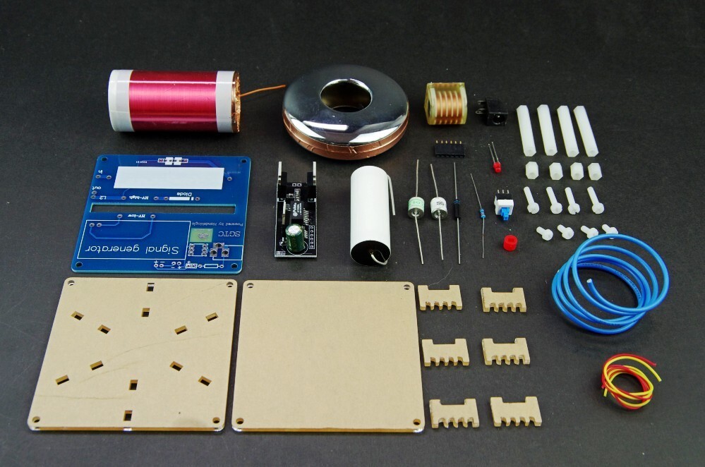Tiny Tesla Coil DIY Kits HIGH Voltage Spark generator Science Educational Toy
