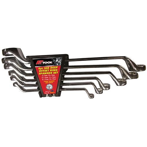 PT10176 - PkTool - 6pc DEEP OFFSET METRIC RING SPANNER SET Cr-V