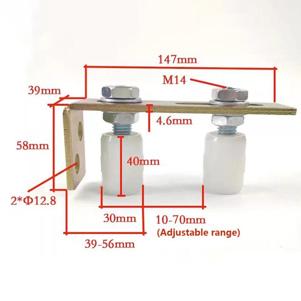 Gate Rollers Sturdy Bracket Size 2.4inch × 5.7inch Sliding Gate Nylon Rollers