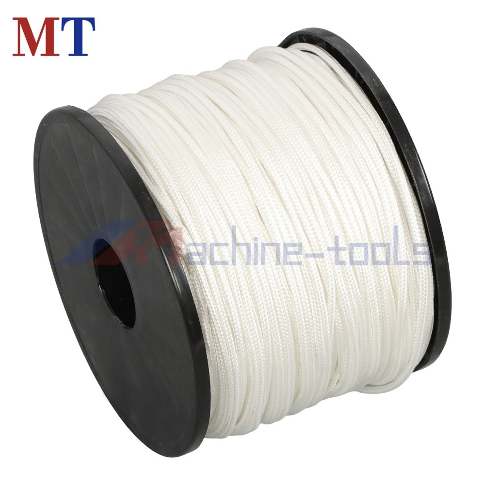 1/8" × 500' White Solid Braid Nylon Rope on a Sturdy Spool Braid Rope Industrial