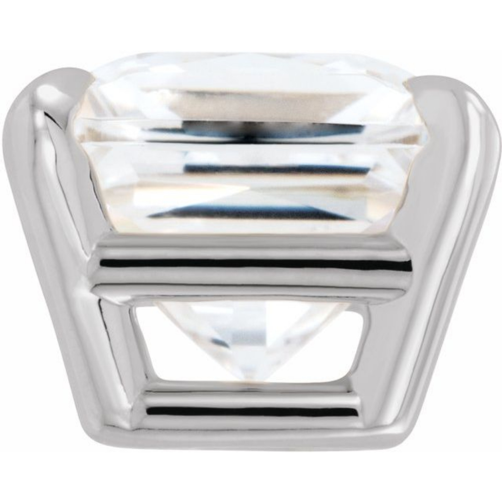 6mm Square Princess Cut CLAW Pre Notched 14k White Gold Basket 4 Prong Setting