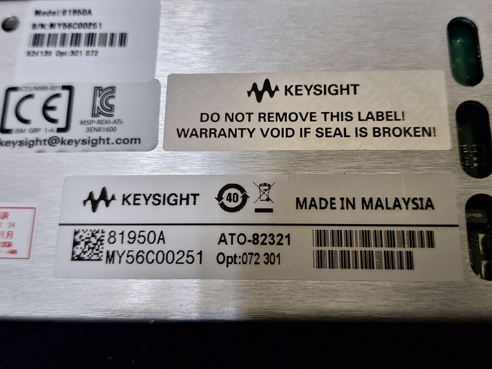Keysight 81950A Compact Tunable Laser Source w/ Opt. 072 301 (0251)