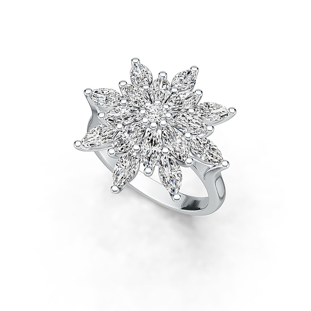 Sterling Silver Semi Mount Ring Setting Marquise MQ 6X3mm