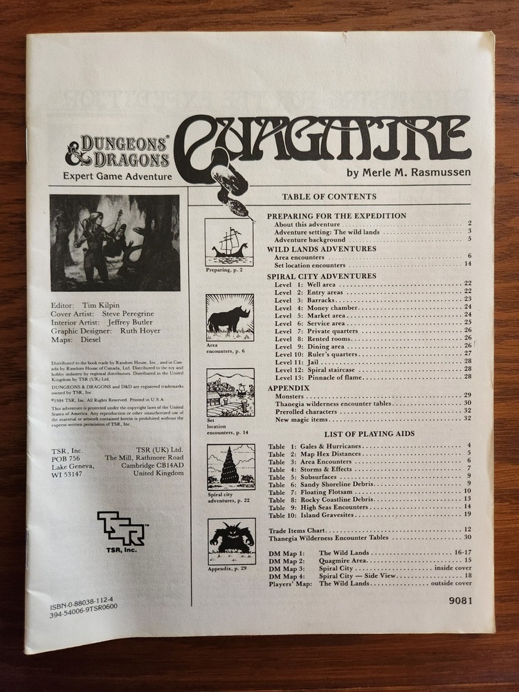 X6 Quagmire! adventure module D&D TSR Basic Dungeons Dragons BECMI 1984 EX