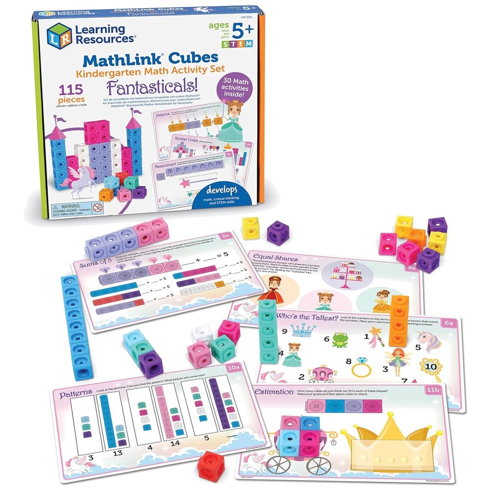 Engaging MathLink Cubes Set for Kindergarten - 100 Colorful Learning Challenges
