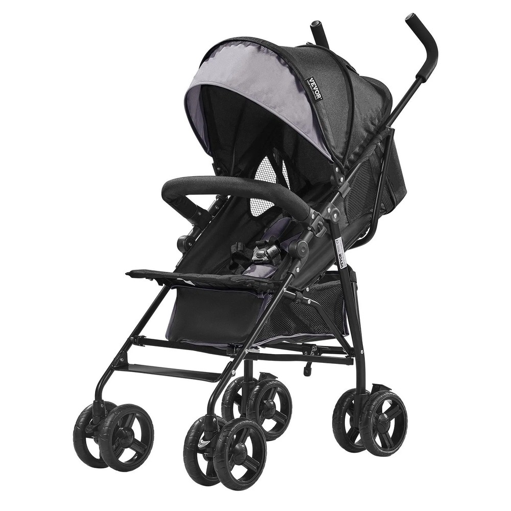 Lightweight Stroller, Compact Easy Fold MultiPosition Recline Canopy Backrest, C