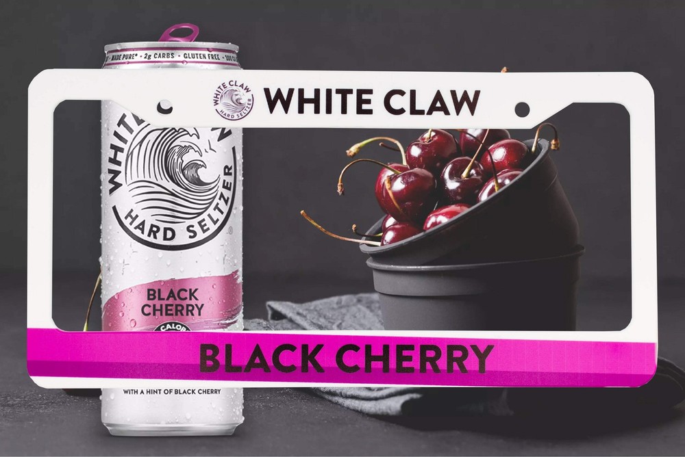 White Claw License Plate Frame