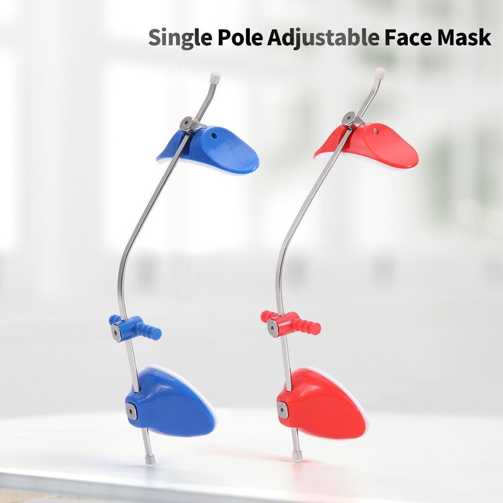 2x Dental Orthodontic Forward Reverse Pull Headgear Facemask Adjustable Red Blue