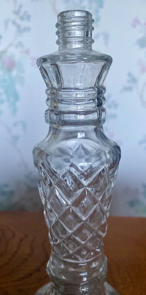 Pair 1960 Avon Bubble Bath Glass Bottles