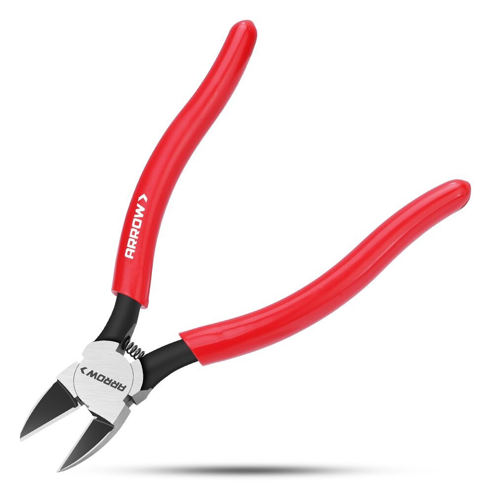 ARROW 7" Precision Wire Cutters Spring Load Side Cutter Diagonal Flush Cut Plier