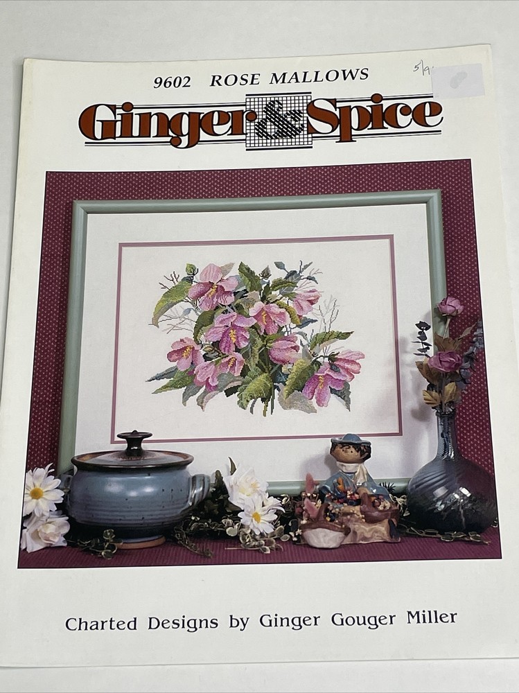 Ginger & Spice Rose Mallows 9602 Cross Stitch Pattern