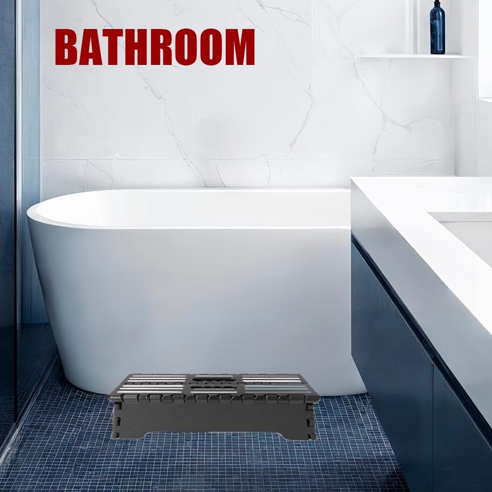 Wide Step Stool Platform - Long Step Stool,Portable Steps for Adults Half Sep...