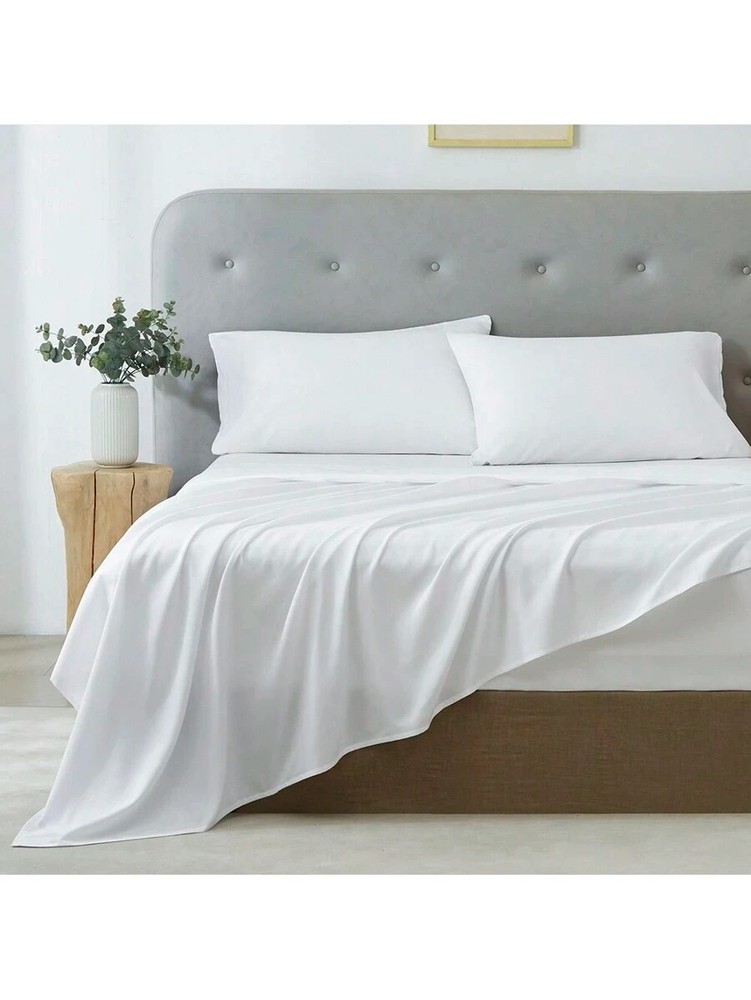 3/4 Piece Bed Sheet Soft Cooling Comfortable Breathable Bedding, White