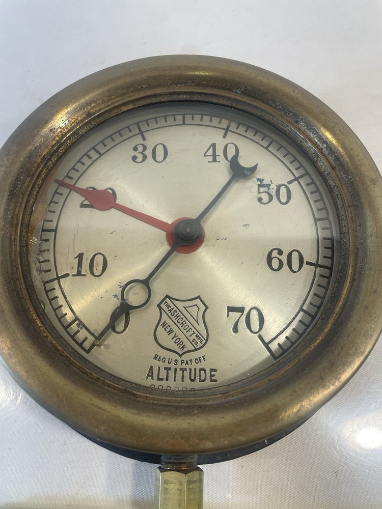 Vintage Ashcroft Brass Pressure Guage