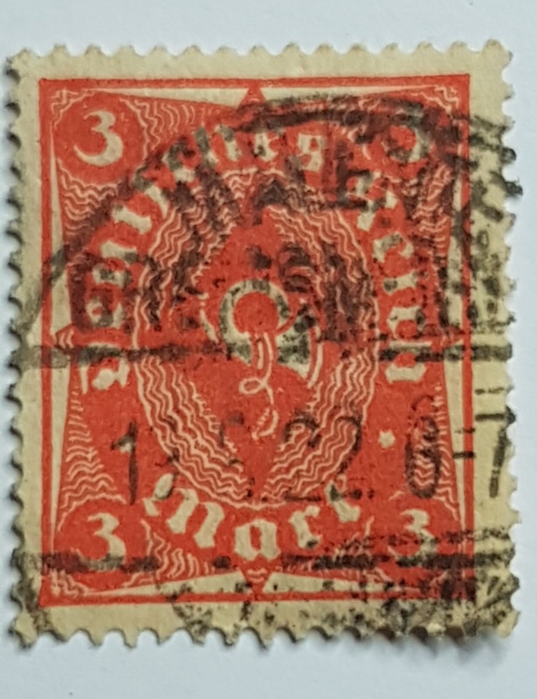Germany - 1922 3m Red Used Hinged