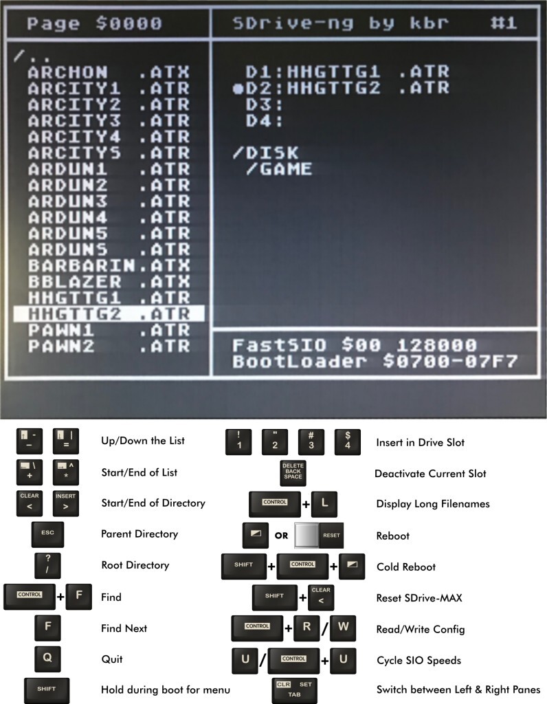 SDrive Max Floppy Drive Emulator Atari 8-Bit 400/800/XL/XE Firmware 1.5 R3